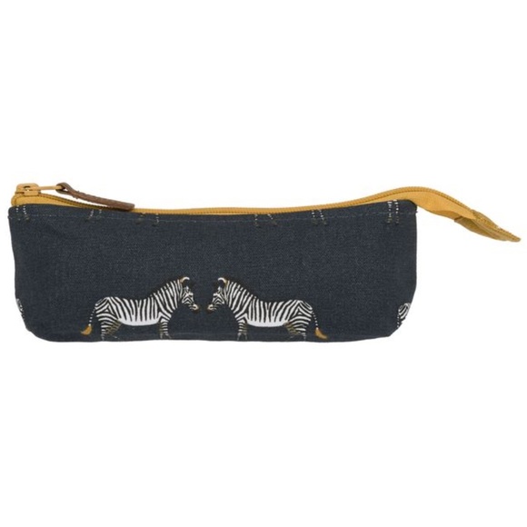 New Zebra Large & Skinny Sophie Allport Canvas Makeup‎ Bag Set - Picture 3 of 3